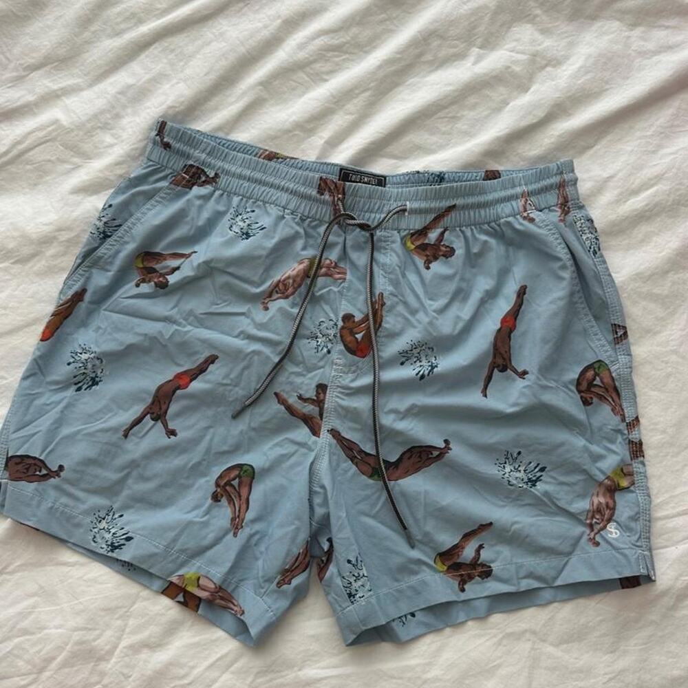 Todd snyder blue swim shorts